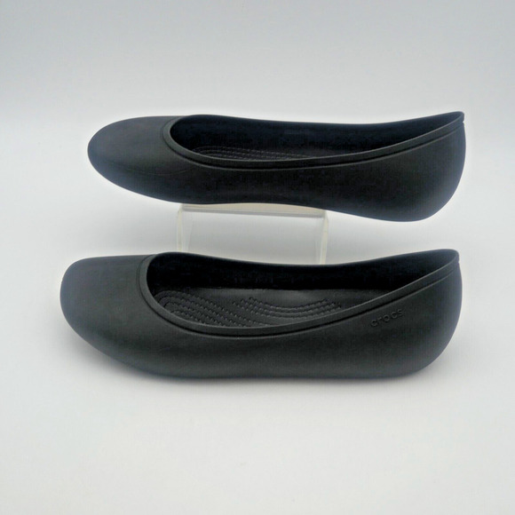 NEW Crocs Brooklyn Ballet Flats Women's 6  Black Balletcore Coquette Dress - Picture 4 of 10